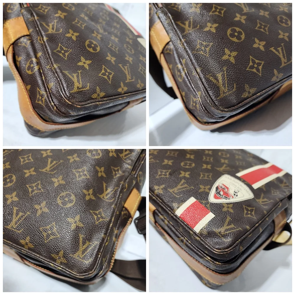 LOUIS VUITTON Monogram Canvas Naviglio Messenger/Crossbody Bag Brown